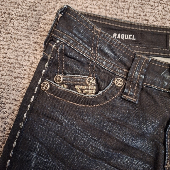 Affliction Black Premium Raquel Jeans Size 24 - Picture 5 of 10